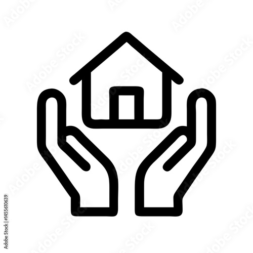 Hands Supporting House Shelter Icon Design