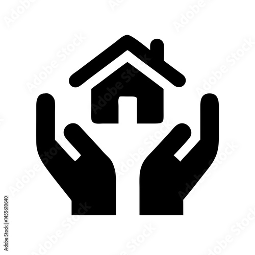 Hands Supporting House Shelter Icon Design