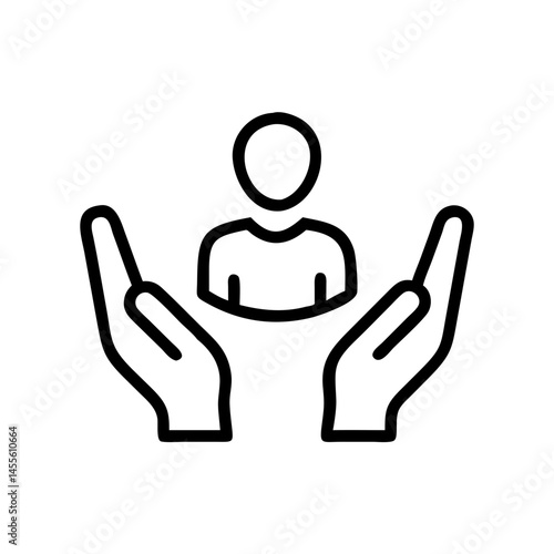 Hands Supporting Person Help Icon Design