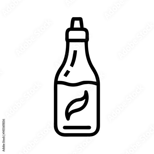 Hot Sauce Bottle Spicy Condiment Icon Design