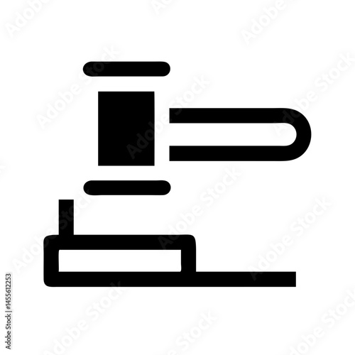 Judge Gavel Legal Decision Icon Design