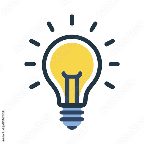 Light Bulb Idea Inspiration Icon Design