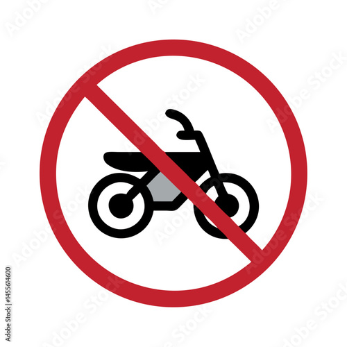 No Motorcycles Allowed Icon Design