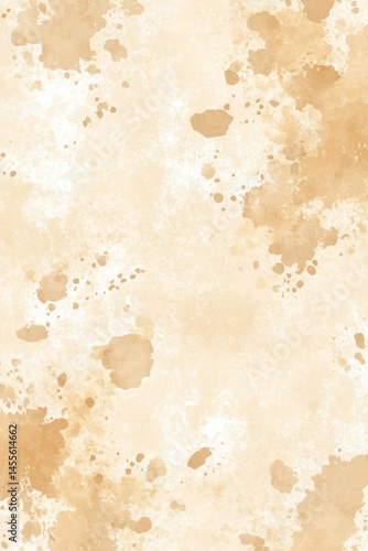 Elegant light brown watercolor background with abstract stains and splashes for design