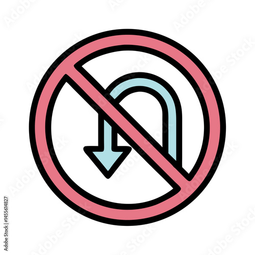 Free Download No U-Turn Permitted Icon Design - GFXLoad