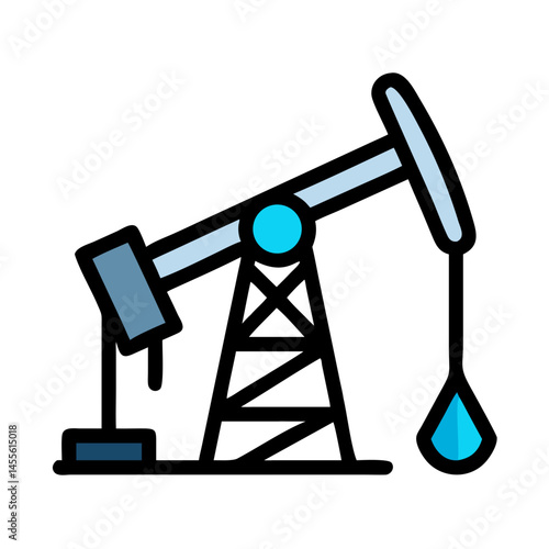 Oil Pump Extraction Icon Design