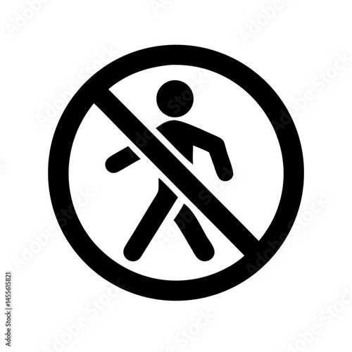 Pedestrian Prohibited Icon Design