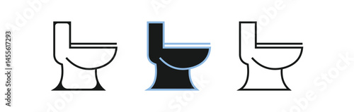Toilet day creative concept.. Toilet Vector Line Icon Design