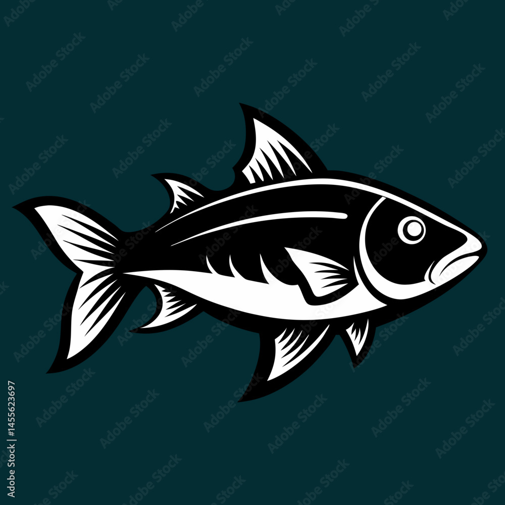 Fototapeta premium fish on a white background