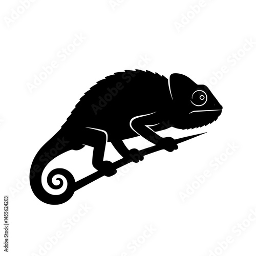 chameleon cartoon isolated on white