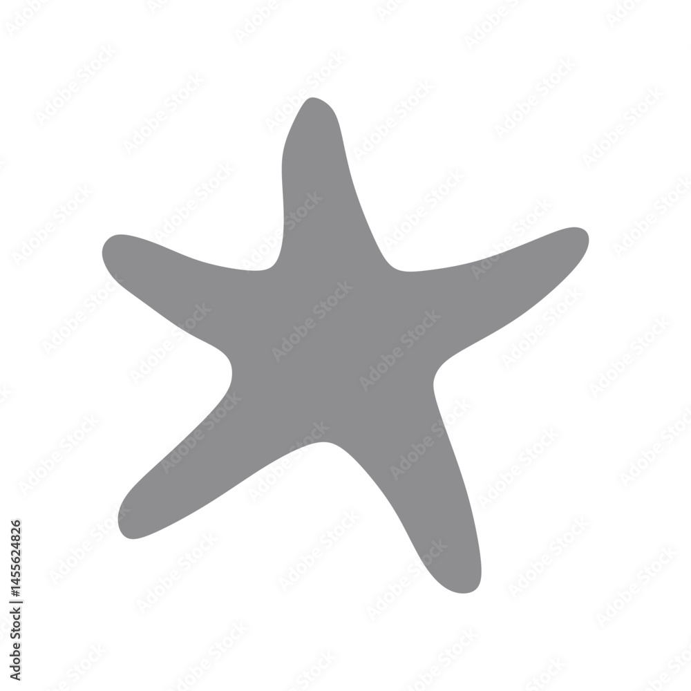 Vector silhouette of starfish on transparent background Vector silhouette of starfish on transparent background