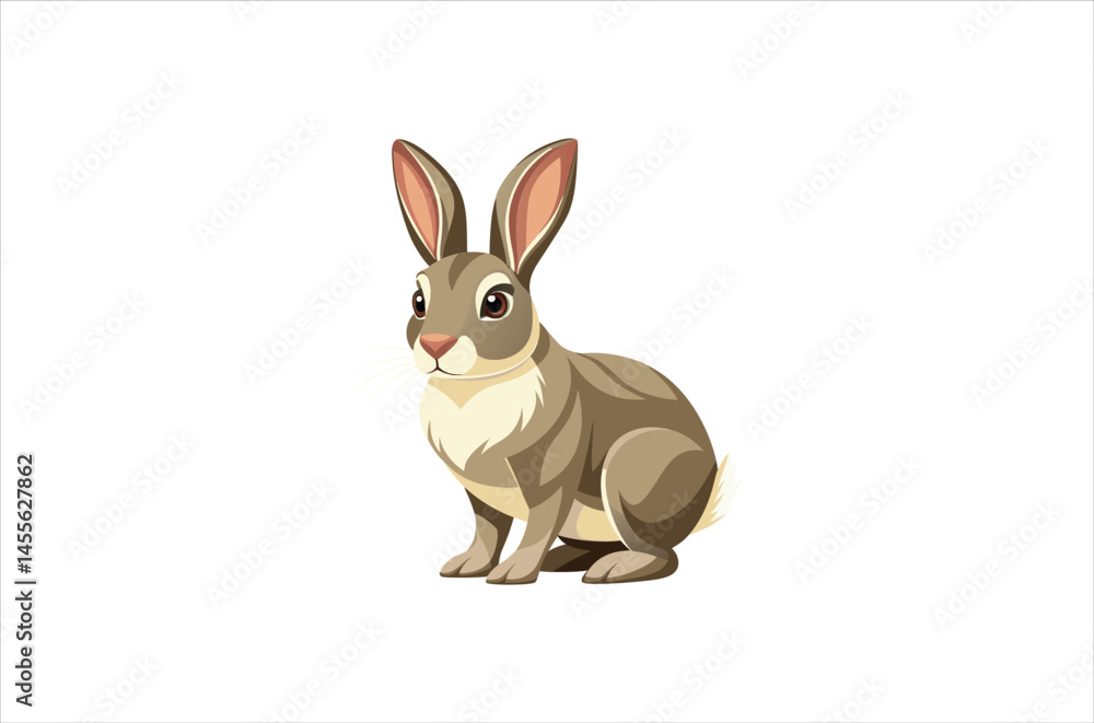 Obraz premium rabbit vector, icon vector illustration, rabbit silhouette of a rabbit isolated on a white background, eps, png, svg, vector