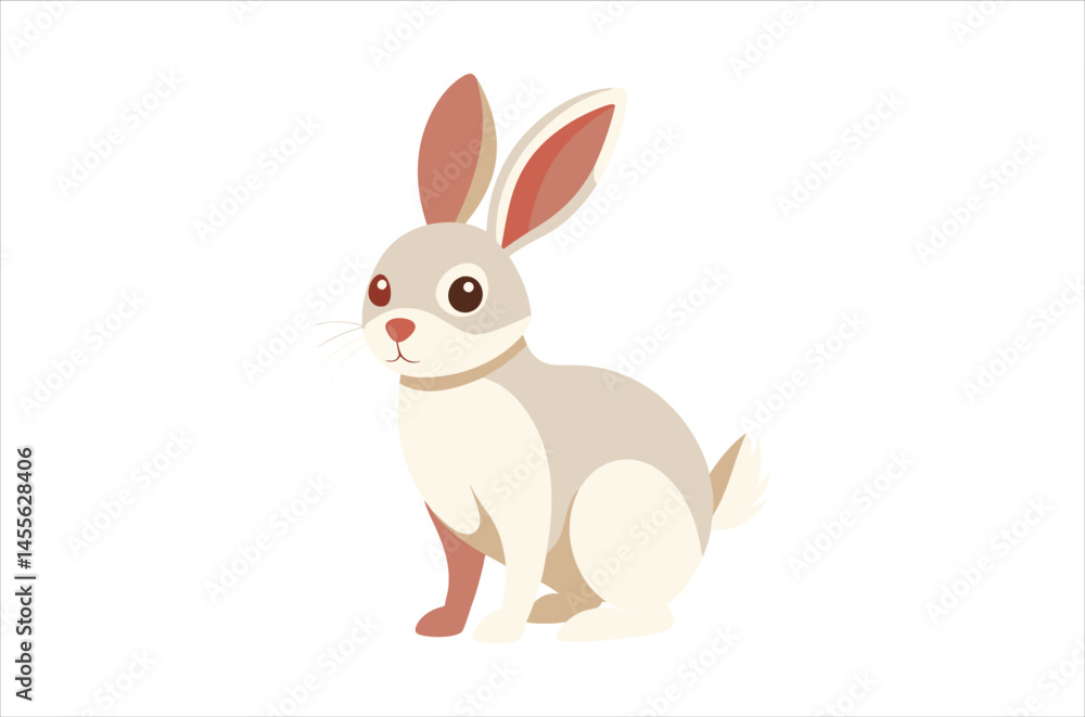 Obraz premium rabbit vector, icon vector illustration, rabbit silhouette of a rabbit isolated on a white background, eps, png, svg, vector