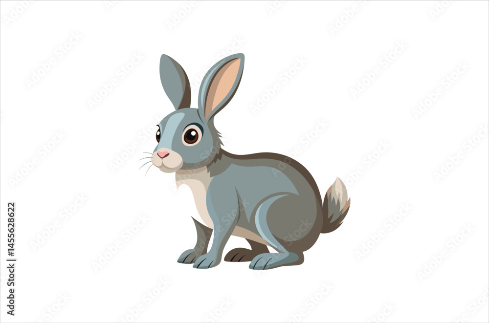 Fototapeta premium rabbit vector, icon vector illustration, rabbit silhouette of a rabbit isolated on a white background, eps, png, svg, vector