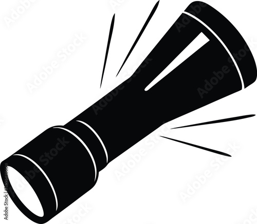flashlight with strobe effect on white background .eps