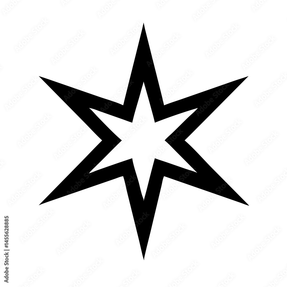 Fototapeta premium Sharp Radiating Star Icon Design