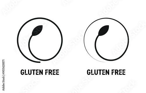 free gluten logo. spiral free gluten concept