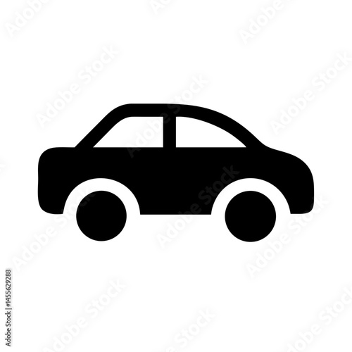 Side View Sedan Car Icon Design