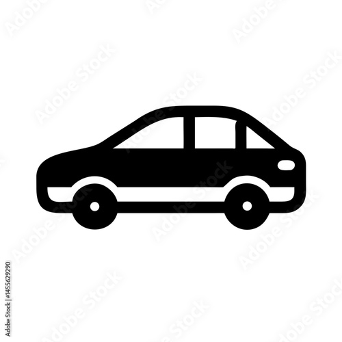 Side View Sedan Car Icon Design