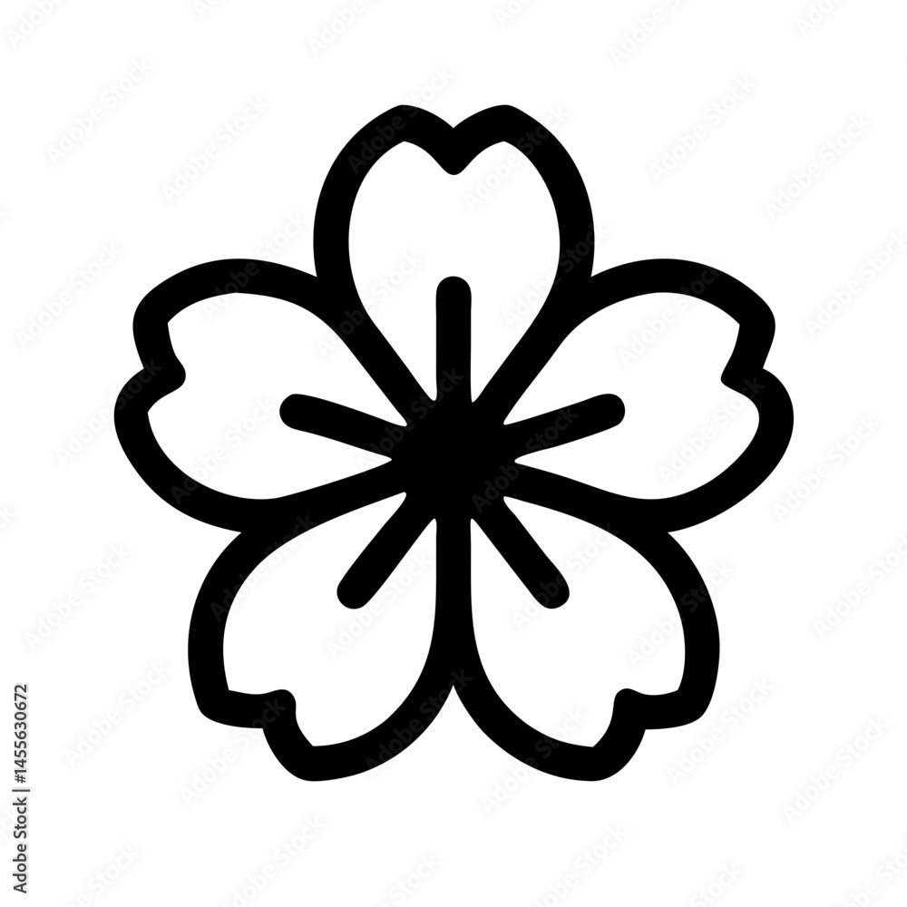 Soft Pink Sakura Flower Icon Design Soft Pink Sakura Flower Icon Design