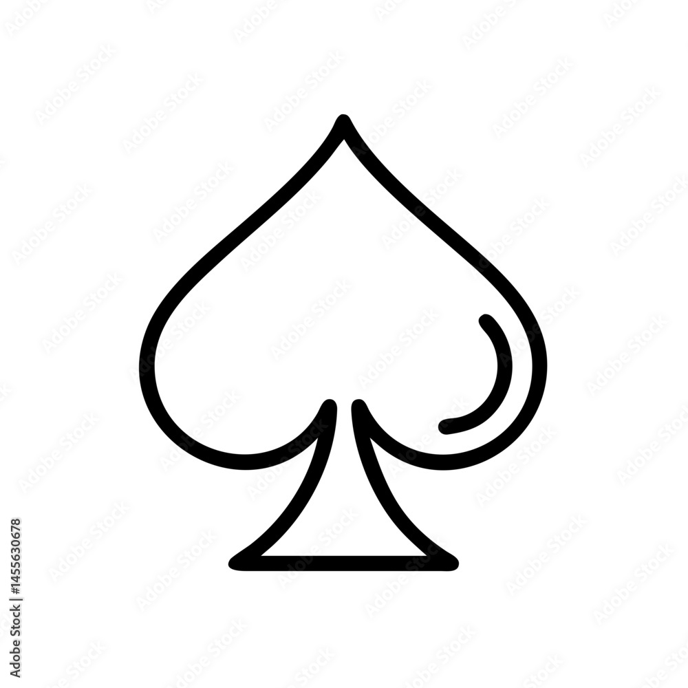 Fototapeta premium Spade Playing Card Symbol Icon Design