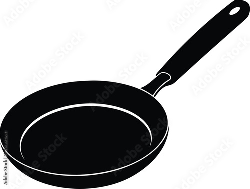 frying pan with spatula on white background  .eps