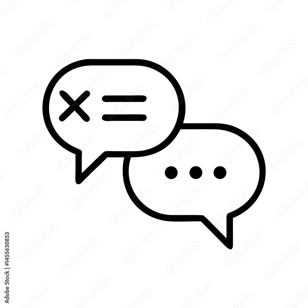 Fototapeta premium Speech Bubbles Debate Talk Icon Design