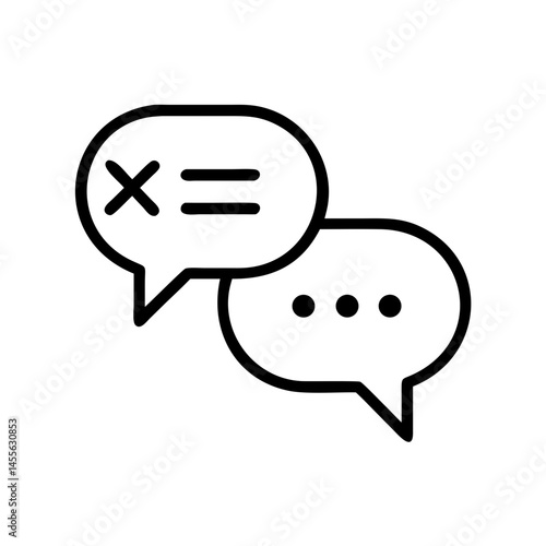 Speech Bubbles Debate Talk Icon Design