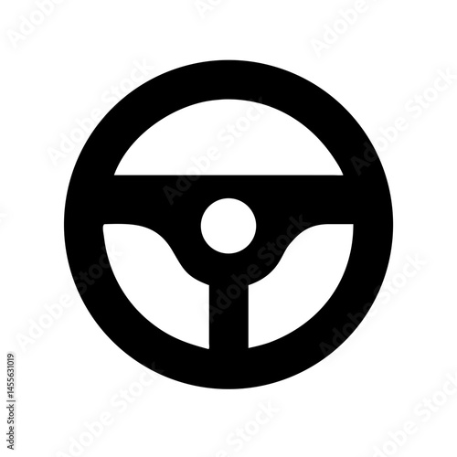 Steering Wheel Control Symbol Icon Design