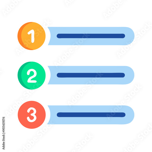 Step List Labels Sequence Icon Design