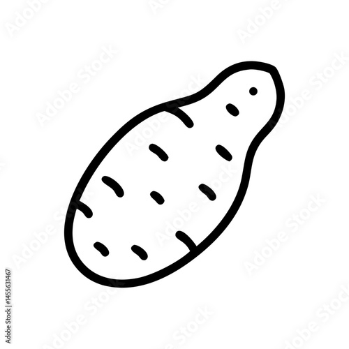 Sweet Potato Vegetable Root Icon Design