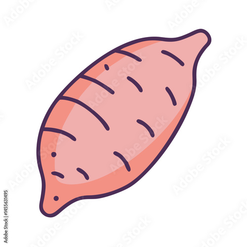 Sweet Potato Vegetable Root Icon Design