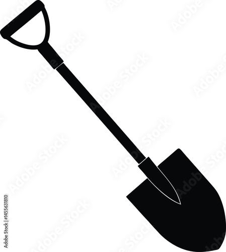hand shovel for gardening on white background 