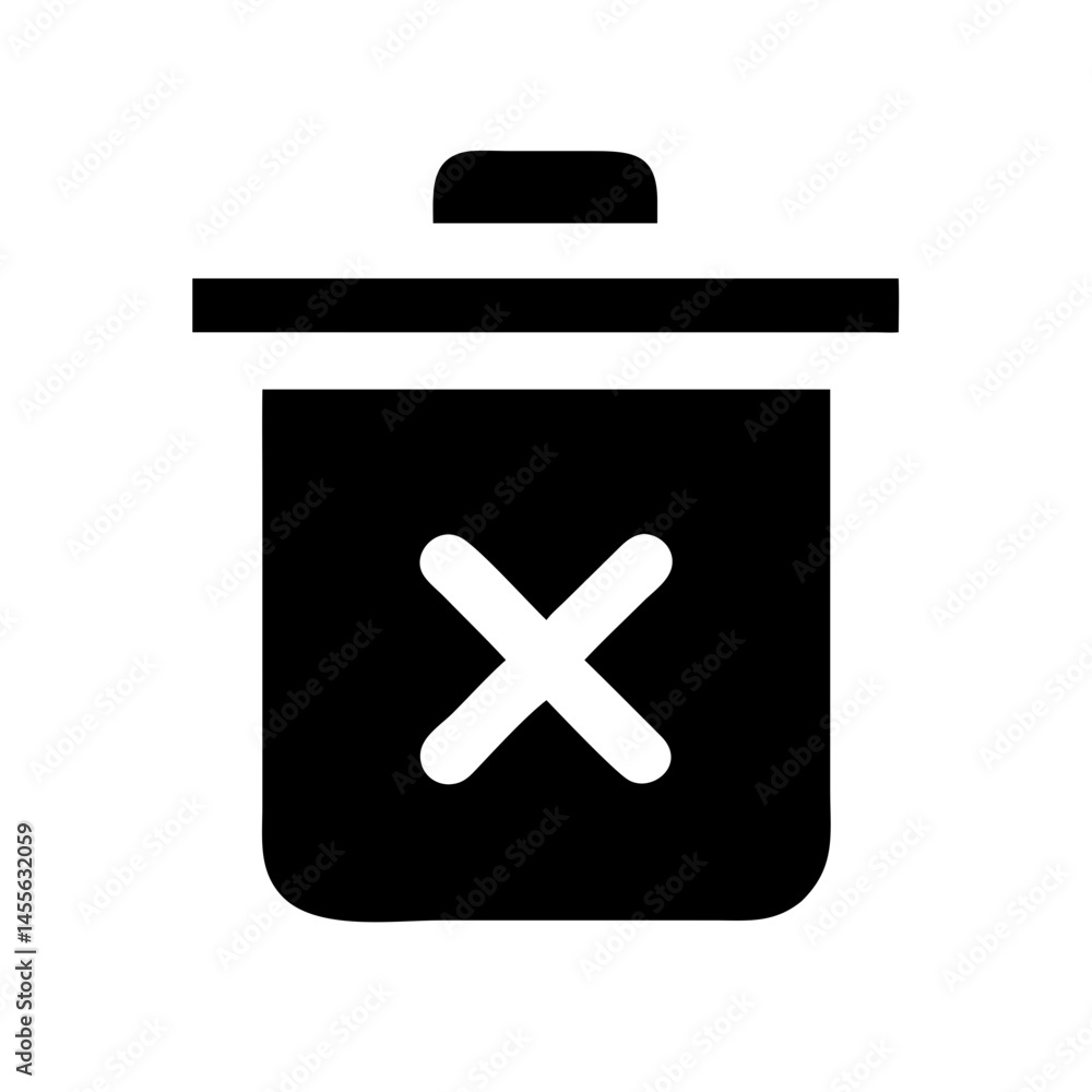 Obraz premium Trash Bin Delete Symbol Icon Design