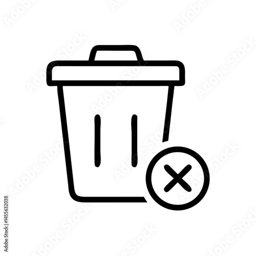 Trash Bin Delete Symbol Icon Design