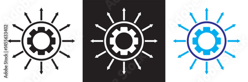 Scalability icon. Vector for websites, mobile interfaces, presentations, banner, visual branding etc. Vector illustration. isolated on white and black background. EPS 10 