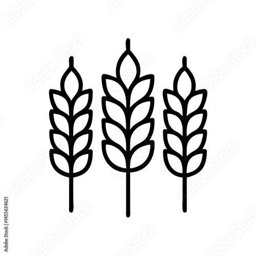Wheat Crops Harvest Field Icon Design