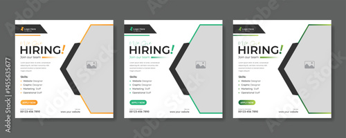 Urgent Hiring Flyer Design | Online Job Vacancy Social Media Post