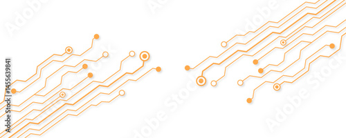 web circuit board techno banner. eps10 vector illustration 