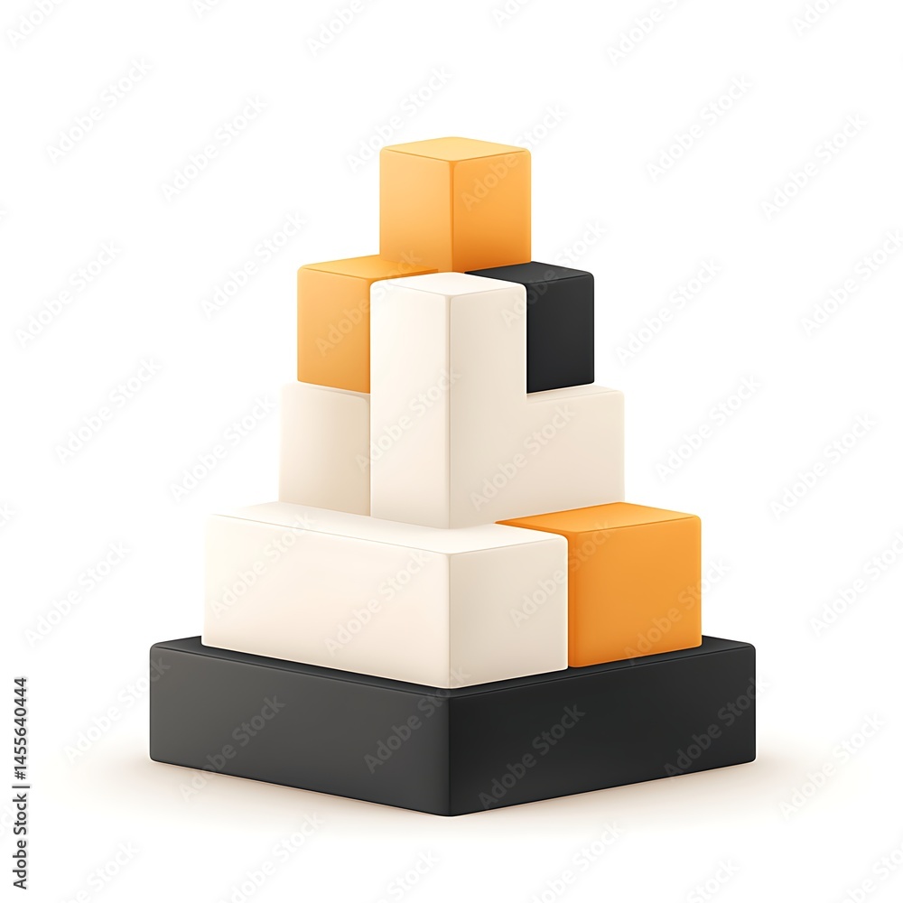 Obraz premium Abstract Shapes Stacked