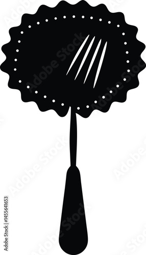 ravioli on fork on white background 