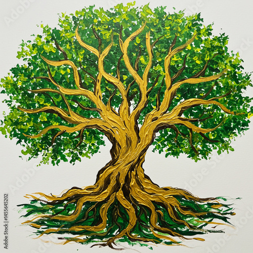 Majestic Golden Tree of Lif...