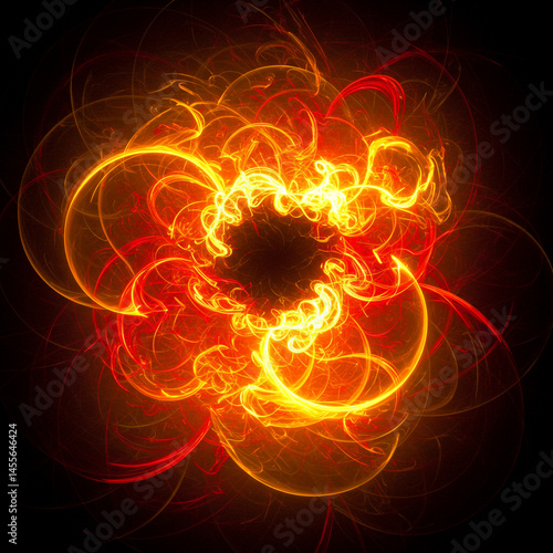 Fiery Abstract Energy Swirl...