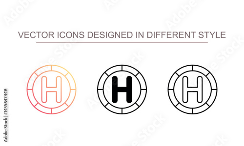 Eta icon design with white background stock illustration