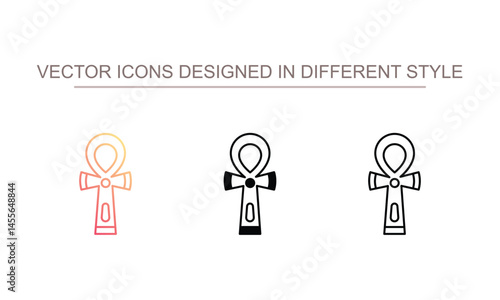 Egypt Ankh icon design with white background stock illustration