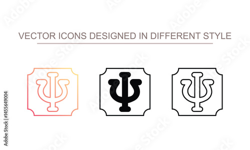 Psi icon design with white background stock illustration