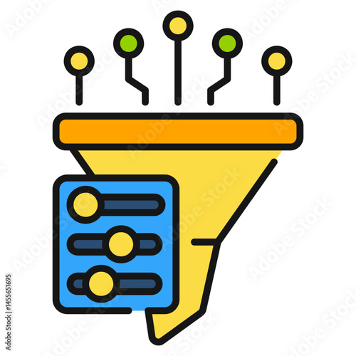 Filter Setting Filled line Icon