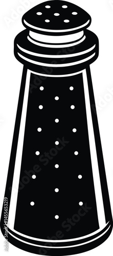 salt shaker on white background 