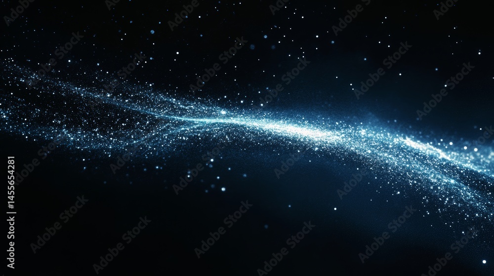 Obraz premium Stunning View of a Luminous Cosmic Tail in the Depths of Space Captured During a Clear Night Sky Observation