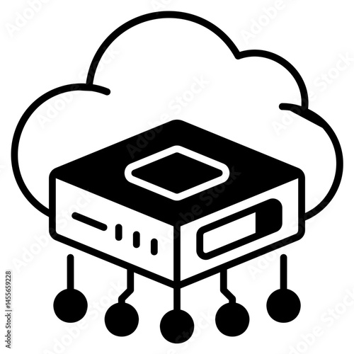 Cloud Computing black Fill Icon